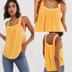 Free People We the Free Good For You Tank Top XS Yellow/ Golden Orange